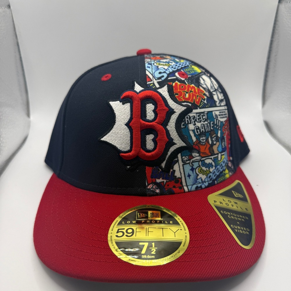 New Era 59FIFTY Low Profile Boston Red Sox Comic Book Hat 7 1/2 MLB Players Wknd